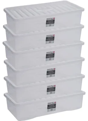 Obrázek produktu pro Úložné boxy pod postel, objem 42 litrů (sada 6 kusů)