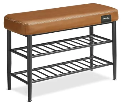 Zdjęcie produktu dla Półka na buty do przedpokoju, kolor karmelowy, wymiary 30 x 80 x 50 cm, waga 6,3 kg