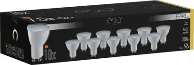 A box of 10 LED light bulbs.
