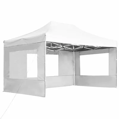 Immagine prodotto di vidaXL Tenda professionale pieghevole per feste con pareti in alluminio 4,5×3 m Bianco