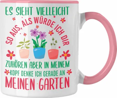 Produktbild von Trendation -  Gärtnerin Geschenk Tasse mit Spruch für Garten Hobbygärtnerin Geschenkidee Gärtner (Rosa)