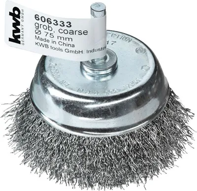 Produktbild von kwb 606333, Topfbürste, 7,5 cm, Metall, Stein, 15 Stück(e)
