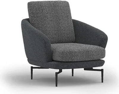 Produktbild von Grau Sessel Luxus Polstermöbel Wohnzimmer Design Textil Polstersessel Neu