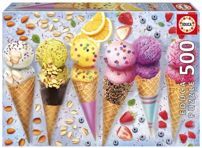 Produktbild von Educa Puzzle Eiscreme - 500 Teile buntes Kartonpuzzle