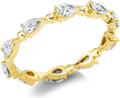 Produktbild von Ring aus 750 Gelbgold 10 Diamanten Tropfen-Schliff 0,97ct F-SI H:2,5mm Innenumfang 54mm  Ø17.2mm