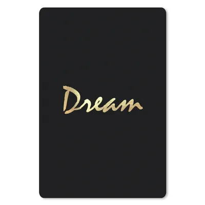 Produktbild von MuchoWow® Mauspad Mousepad Zitat - Traum - Schwarz - Gold 40x60 cm - Mousepads - Maus Mat - Pad - Mausunterlage - Schreibtisch Accesoire