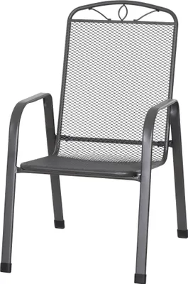 Produktbild von Stapelstuhl >Elda< in matt-anthrazit, Stahl pulverbeschichtet - 75x94x57 (BxHxT)