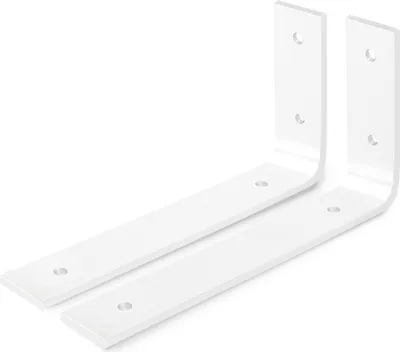 Produktbild von Rikmani Regalträger Metall Regalhalterung Wandträger Regalhalter für Wandregal TES weiss, 2 Stück