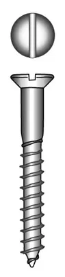 Produktbild von Holzschraube, Senkkopf, Schlitz, A4,  3,0x25mm