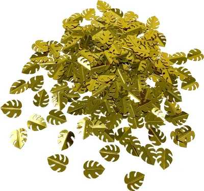 Produktbild von Oblique Unique Konfetti Monstera Blätter 180 Stk. Tisch Deko Streudeko Geburtstag Sommer Hawaii Party Feier gold