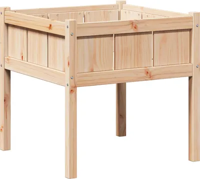 Produktbild von Garten-Pflanzgefäß Natur 70 x 70 x 70 cm Massives Kiefernholz