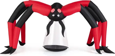 Produktbild von Aufblasbare Halloween-Spinne mit LED-Augen, 313 cm