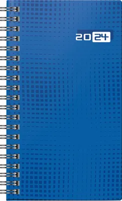 Produktbild von rido/idé Wochenkalender Modell Taschenplaner int. 2024 2 Seiten = 1 Woche Blattgröße 8,7 x 15,3 cm blau
