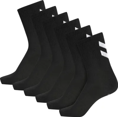 Produktbild von HUMMEL hmlCHEVRON 6-PACK SOCKS, BLACK/BLACK, 41-45