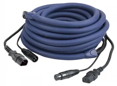 Productafbeelding van FP12 - IEC/XLR M - IEC/XLR F - DMX / Stroom - 1,5 meter