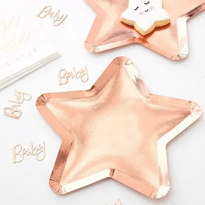 Produktbild von 8 Newborn Star Pappteller 23cm