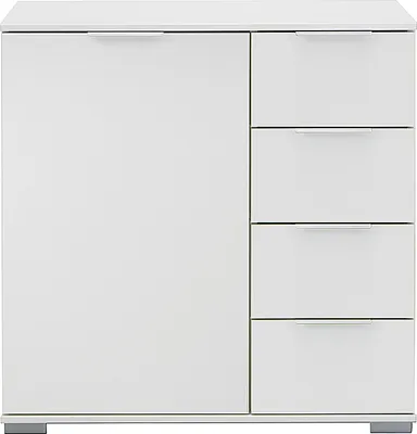 Produktbild von Schlafzimmer Kommode in weiß ELSTRA-43, B/H/T ca. 81/83/41 cm