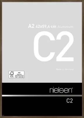 Obrázek produktu pro Rám Nielsen Alurahmen C2, rozměry 42 x 59,4 cm, struktura "wallnuss" (ořech), matný povrch