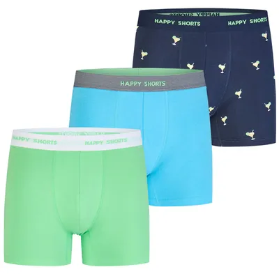 Produktbild von Happy Shorts Herren Boxer Jersey 3-Pack limoncello - Größe XXL