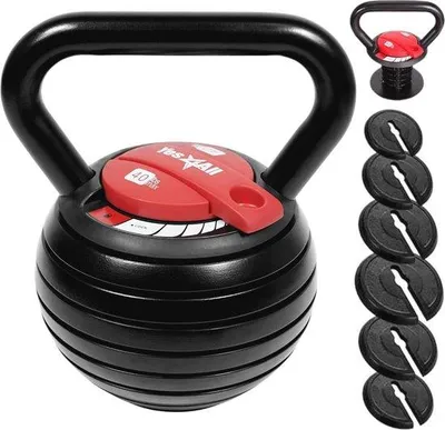 Produktbild von Famanu Kettlebell Verstellbar - Gewicht von 3,5 bis 18 kg