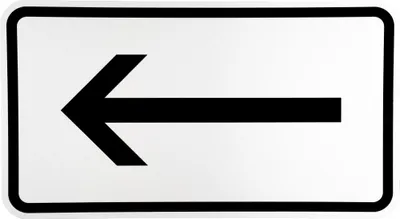 Produktbild von ORIGINAL Verkehrsschild Nr. 1000-10 " Richtungsangabe linksweisend " 330 x 600 mm nach StVO und RAL-Gütebedingungen Verkehrszeichen Schild Straßenschild Zusatzschild Verkehrsschilder Linkspfeil