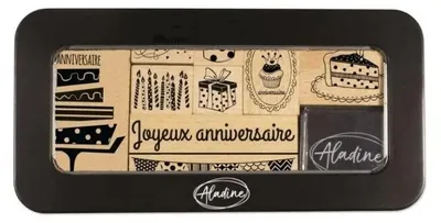 Produktbild von Stempelset "Geburtstag", 9 Stück - Aladine