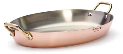 Produktbild von de Buyer 6451.36, Oval, Allzweckpfanne, Kupfer, Edelstahl, Kupfer, 36 cm