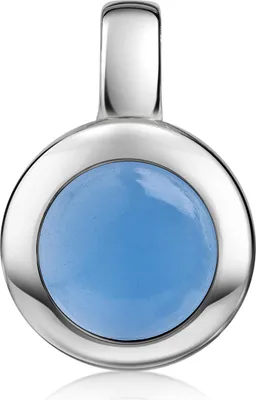 Produktbild von MATERIA by Matthias Wagner Chalcedon Edelstein Anhänger Silber 925 rund KA-38-Chalcedon
