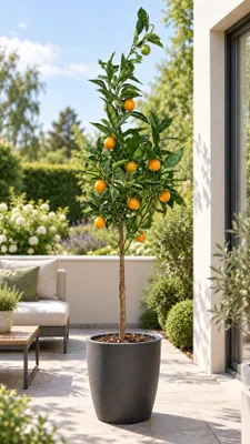 Immagine prodotto di Arancio Vaniglia: 100–120 cm – *Vanilleorange* (Citrus sinensis), un albero di arance dolce, ideale per terrazzi e serre
