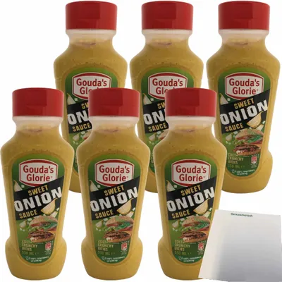 Produktbild von Gouda's Glorie Sweet Onion Sauce 6er Pack (6x550ml Flasche) + usy Block