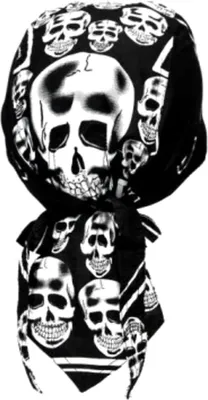 Produktbild von Bandana Cap Rocker Skull, Kopftuch mit Totenköpfen Rocker, Bandana Headscarf with Skulls, Pañuelo pañuelo Con Calaveras, Foulard Bandana Avec des crânes