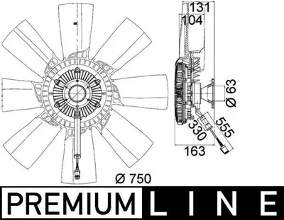 Produktbild von MAHLE CFF 473 000P Lüfter Motorkühlung Kühlerlüfter für SCANIA P,G,R,T - series Wasserkühler Ø750mm