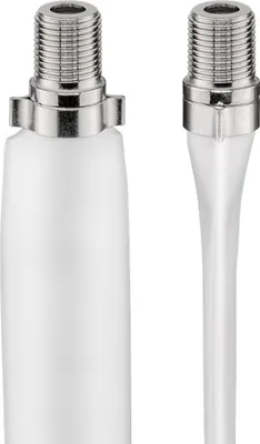 Image de Traversée de fenêtre pour câble satellite avec 2 raccords F, flexible, 20cm, blanc
