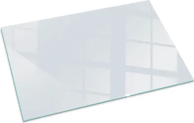 Produktbild von Farbe Hellgrau – Glasbodenplatte für – Kaminofen – Kaminplatte Glas – Schutzglas – Funkenschutzplatte –Glasbodenplatte Feuerfeste – Hitzeschutzplatte – Bodenschutz aus Glas – 100x70 cm