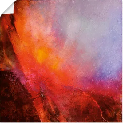 Produktbild von ARTland Poster Abstrakte Komposition - feuriges Rot Größe: 30x30 cm
