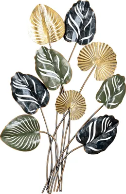 Produktbild von Monstera Metall Wandbild H86cm 3D Metallbild Wandkunst Metall Wanddeko Deko