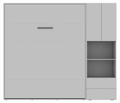 Produktbild von Schrankbett SET M3 140x200 und Schrank  (Tiefe 55 cm)  Perlgrau