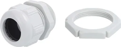 Productafbeelding van LAPP schroefkoppeling met tegenmoer PG29x1,588, gemaakt van polyamide (PA), schroefdraadlengte 10,7 mm - 1 stuk