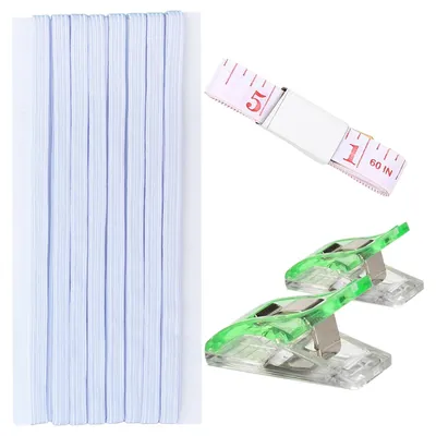 Elastisches Band 10 m, 6 mm, weiß, flaches Nähgummi