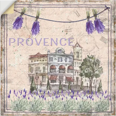 Produktbild von ARTland Wandbild, selbstklebend Provence-meine Liebe Größe: 40x40 cm