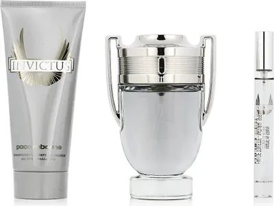 Produktbild von Paco Rabanne Invictus EDT 100 ml + EDT MINI 10 ml + SG für Haut und Haar 100 ml (man)