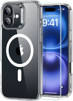 Produktbild von Esr Classic Hybrid Halolock Magsafe & gehärtetes Glas Iphone 16 Klar