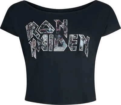 Produktbild von Iron Maiden T-Shirt Damen Logo schwarz Band-Merch, Bands 100% Baumwolle L