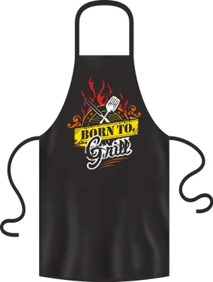 Produktbild von Grillschürze, Kochschürze, Küchenschürze, Born to Grill, RAHMENLOS®Art. 2972