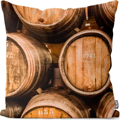 Produktbild von VOID Weinfässer Holzfass Kissenbezug Kissenhülle Sofakissen Kissen Deko Outdoor-Kissen Dekokissen