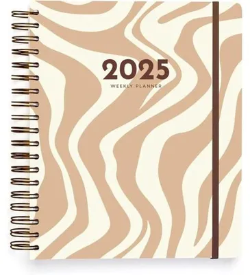 Obrázek produktu pro Týdenní plánovač Marble 2024–2025, 17měsíční kalendář, kalendář do šuplíku