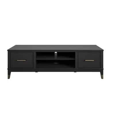 Produktbild von Fernsehtisch mit 2 Türen aus MDF schwarz