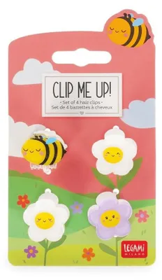 Image de LEGAMI Clip me up! - set de 4 mini barrettes à cheveux - bee