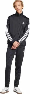 Produktbild von adidas Sportswear Basic Tricot Herren Sportanzug schwarz/weiß schwarz/weiß XXL