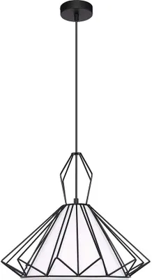 Produktbild von RGB LED Hängeleuchte, Metall, Textil, schwarz, H 120 cm